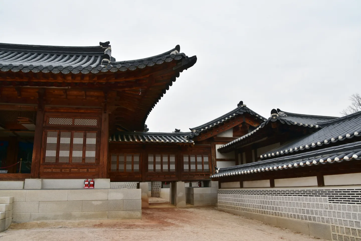 韩国首尔景福宫的传统宫殿建筑